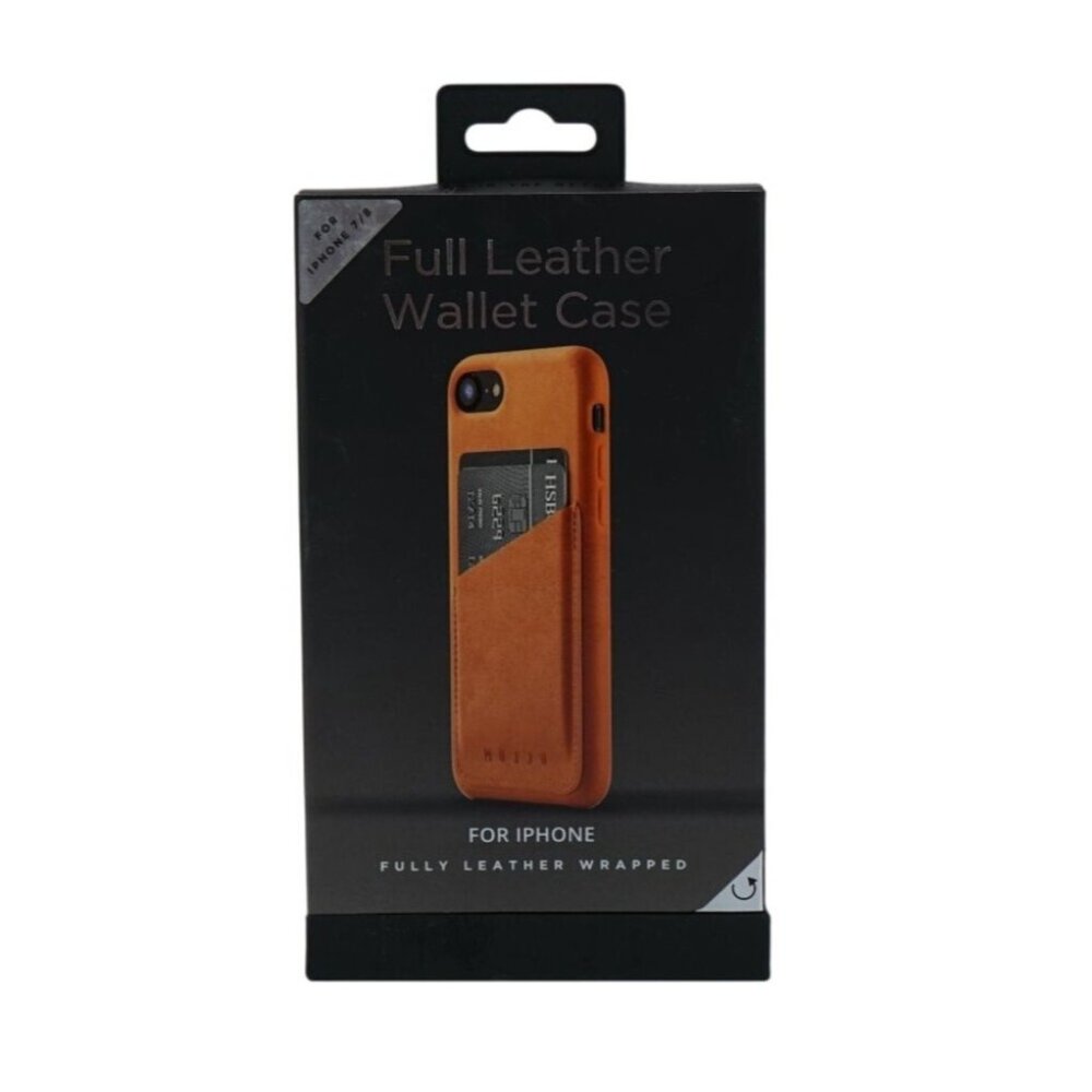 Mujjo Full Leather Wallet Case for iPhone – Tan | Premium Vegetable-Tanned Leath